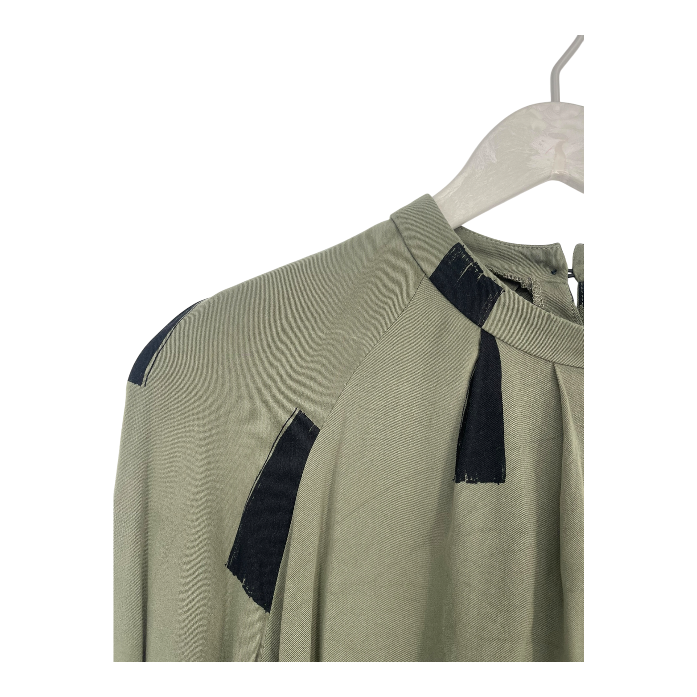 Papu pleated shirt, green woods | woman M