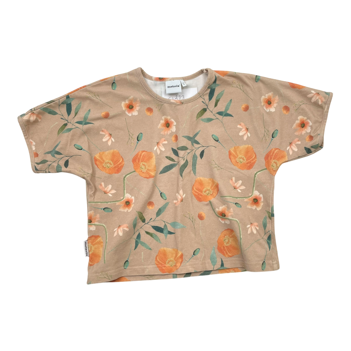 Metsola t-shirt, flowers | 110/116cm