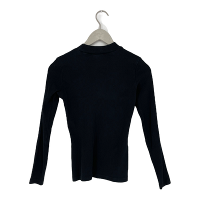 Aarre rib shirt, black | woman XS