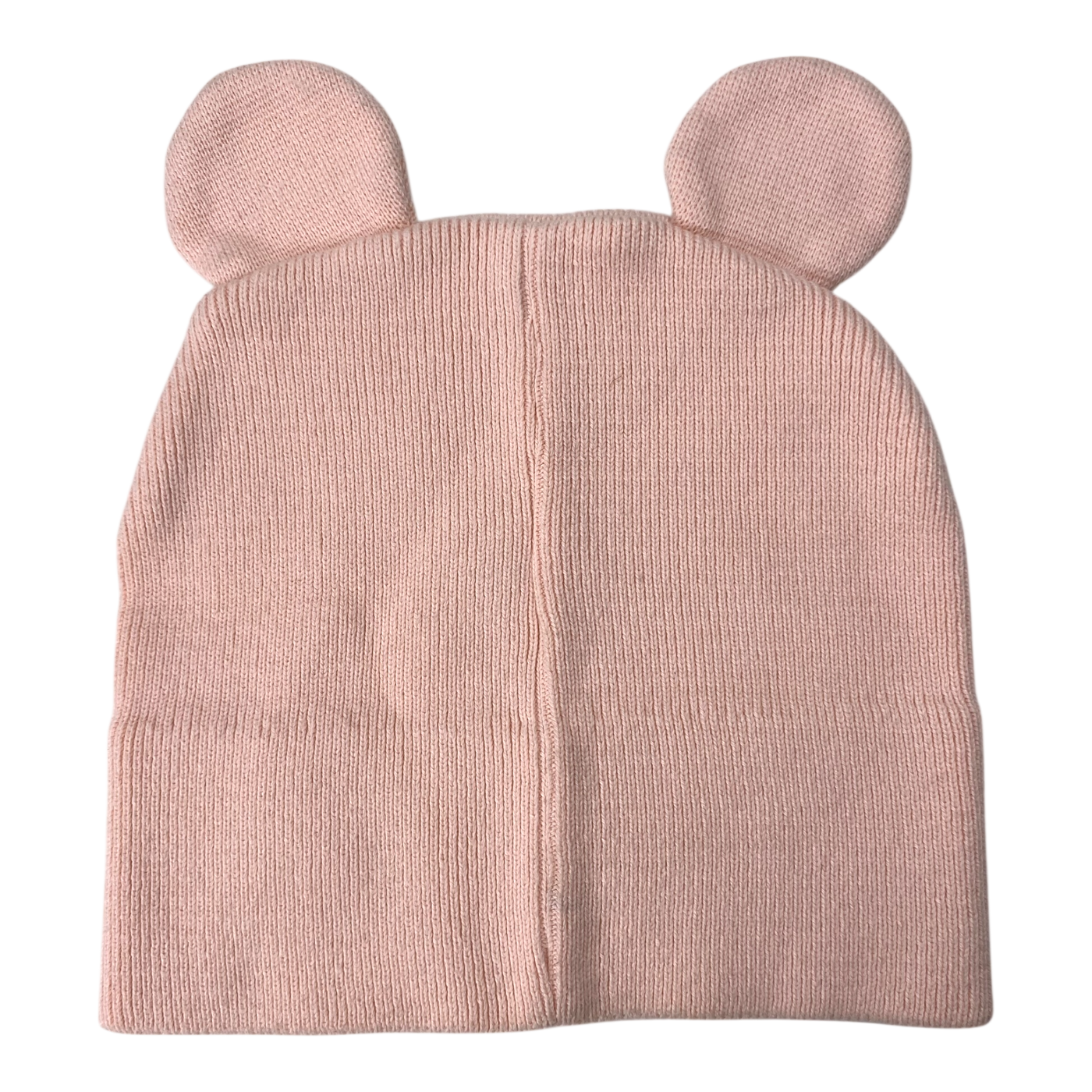 Gugguu cotton knitted beanie with ears, light rose | 53cm