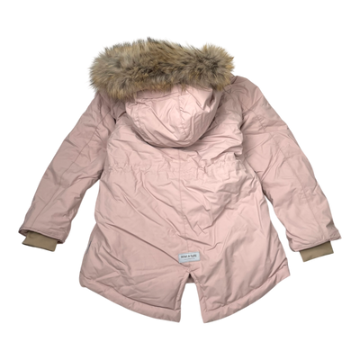 Mini A Ture matvikania fleece lined winter jacket fur, pink | 140cm