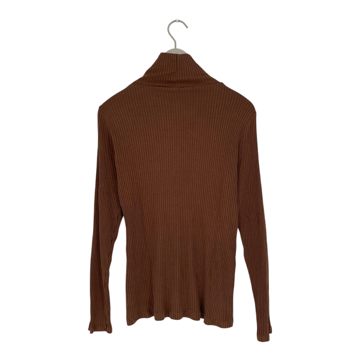 Riva Clothing turtleneck rib shirt, brown | woman XL