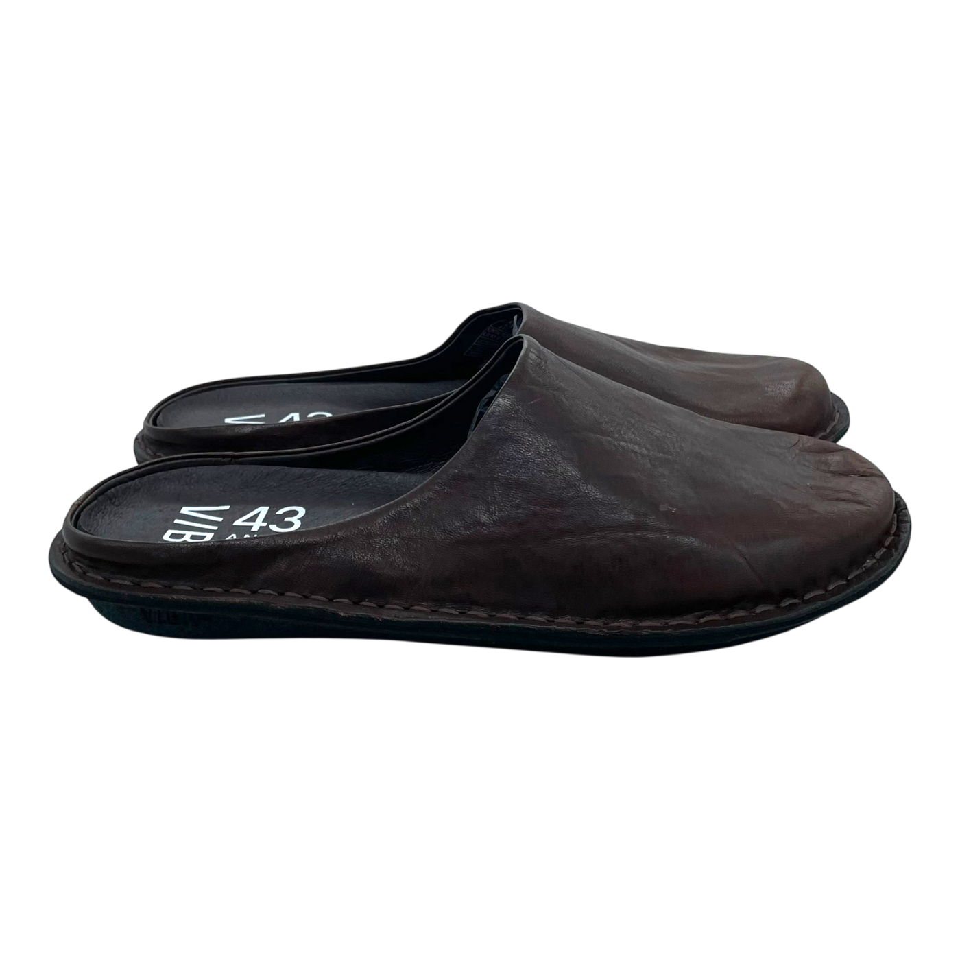 VIBAe Roma leather slippers, cocoa brown | 43
