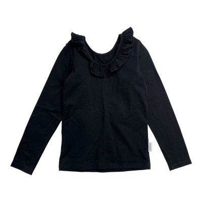 Gugguu frill shirt, black | 104cm