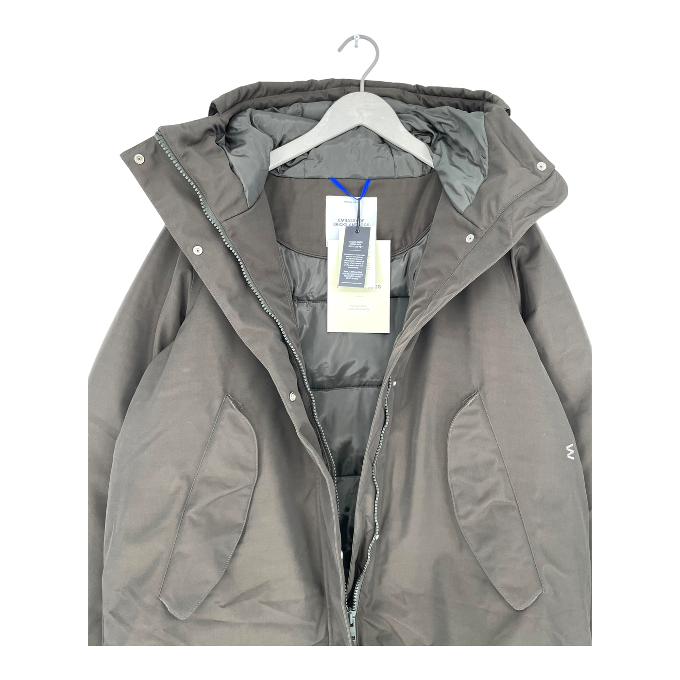 Embassy of Bricks and Logs riga parka jacket, dark green | unisex S