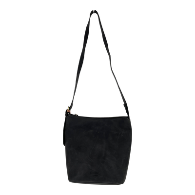 Holzrichter leather hobo bag, black/grey