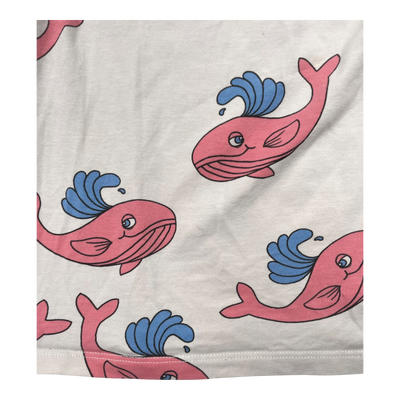 Mini Rodini shirt, pink whale | 116/122cm