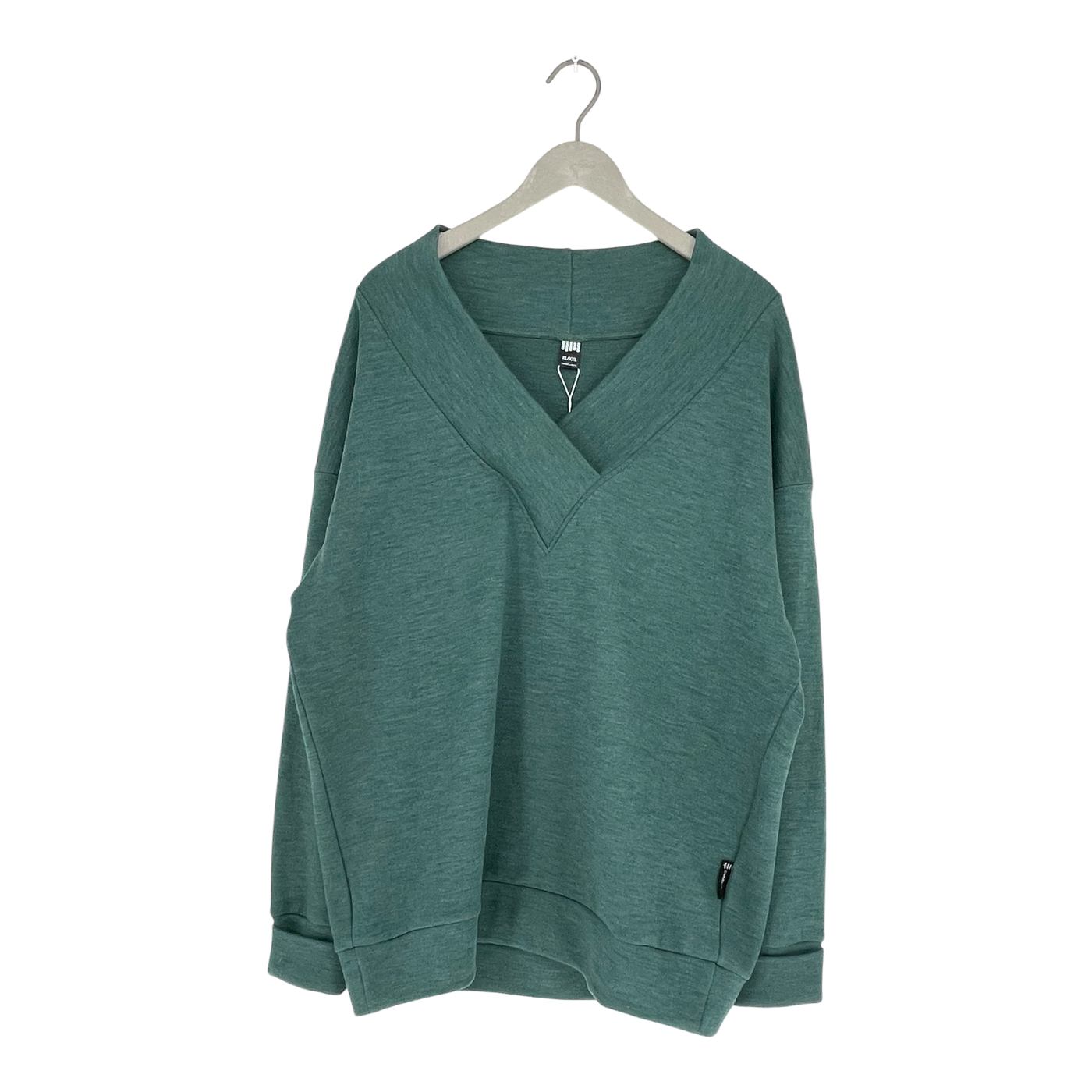 Ommellinen merino sweater, green | woman XL/2XL