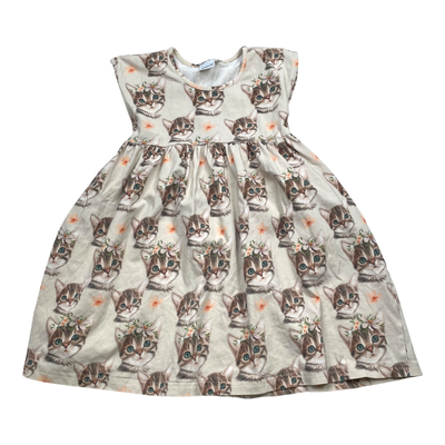 Metsola t-shirt dress, kitten | 110/116cm