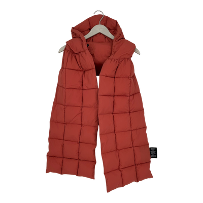 Embassy of Bricks and Logs dublin puffer scarf, brick red