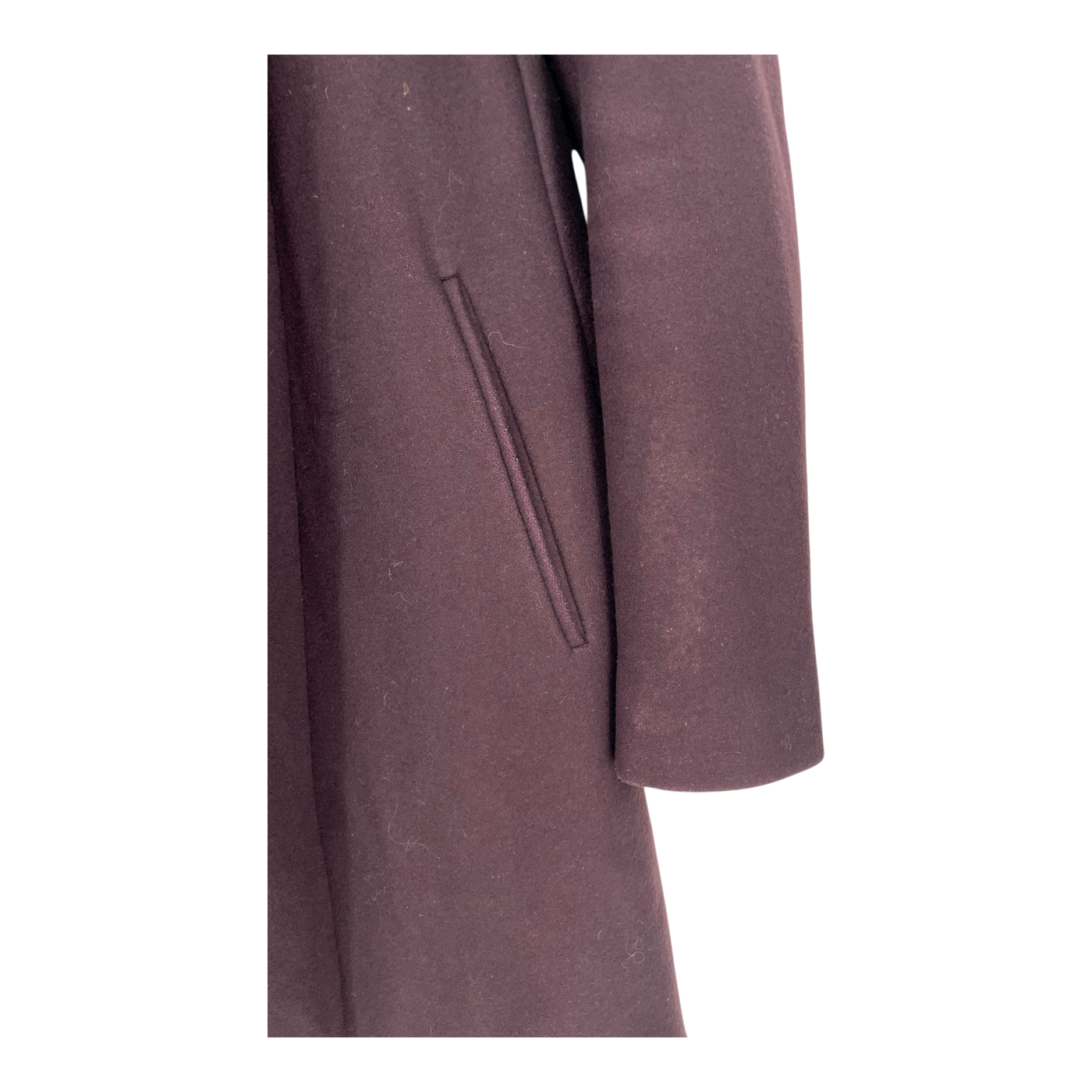 AllSaints wool coat, black/burgundy | woman 34