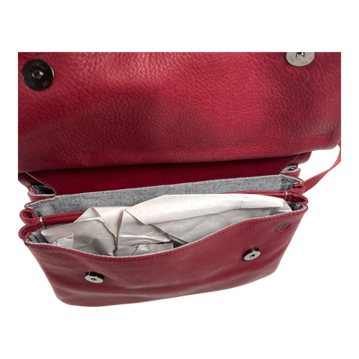 Harold's Bags leather chacoral smooth shoulder bag triple, wine