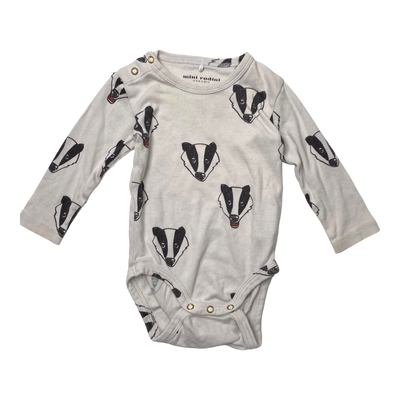 Mini Rodini body, badger | 56/62cm