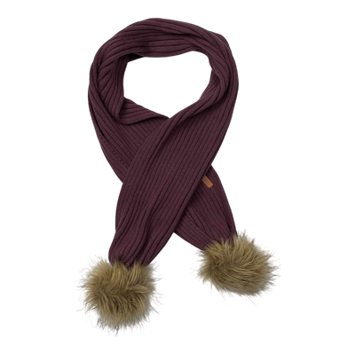 Gugguu merino furry scarf, plum | kids