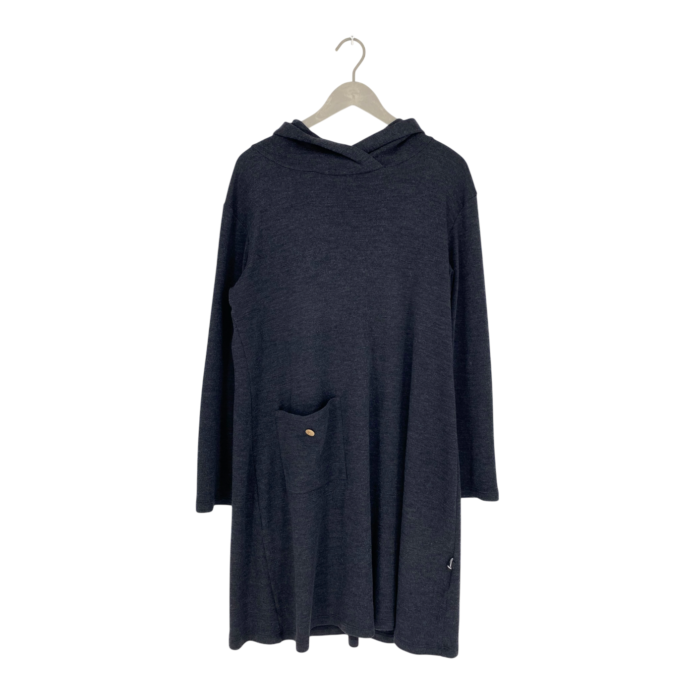 KIVIkivi merino hoodie tunic dress, grey | woman L