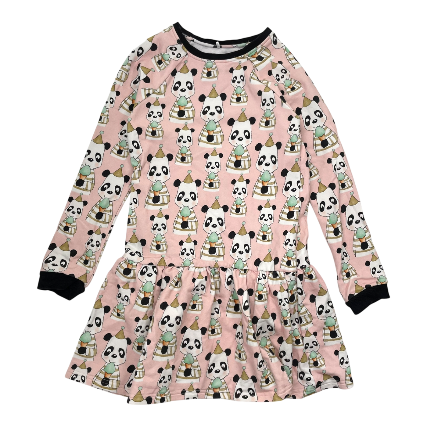 Metsola sweat dress, party panda | 134/140cm