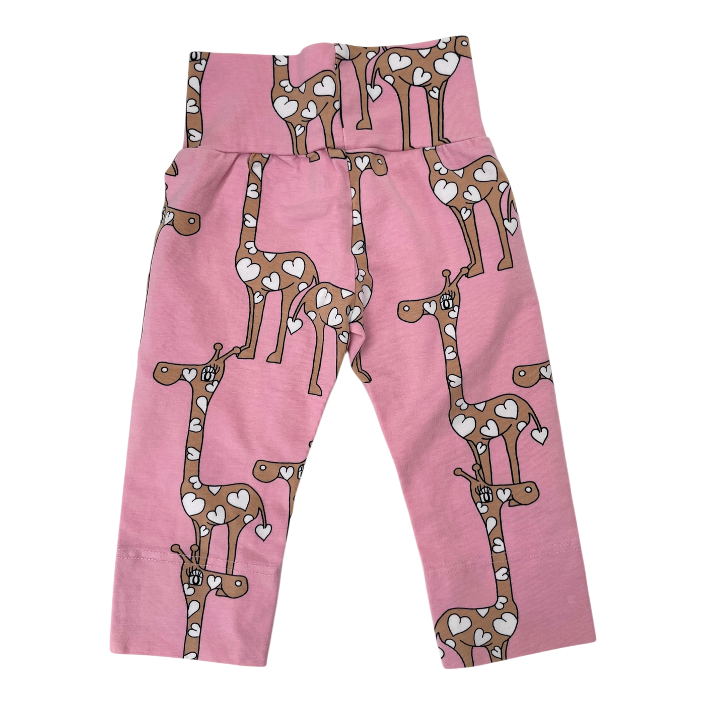 Blaa leggings, pink giraffe | 50/56cm