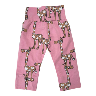 Blaa leggings, pink giraffe | 50/56cm
