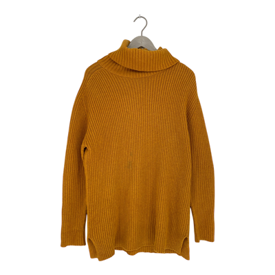 R-Collection wool turtleneck sweater, orange | woman S