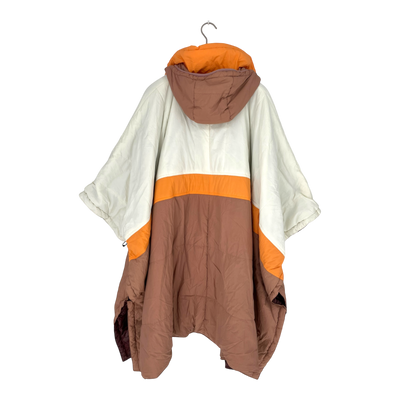 Embassy of Bricks and Logs anvil peak poncho, mauve/white | unisex L