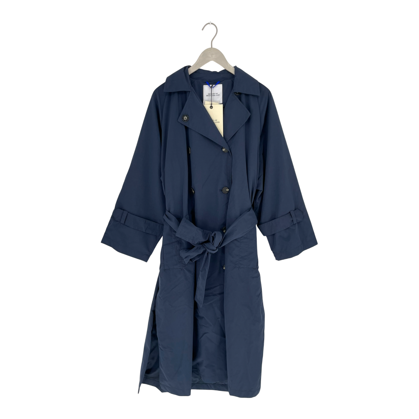 Embassy of Bricks and Logs kalvi trench coat, dark blue | woman S