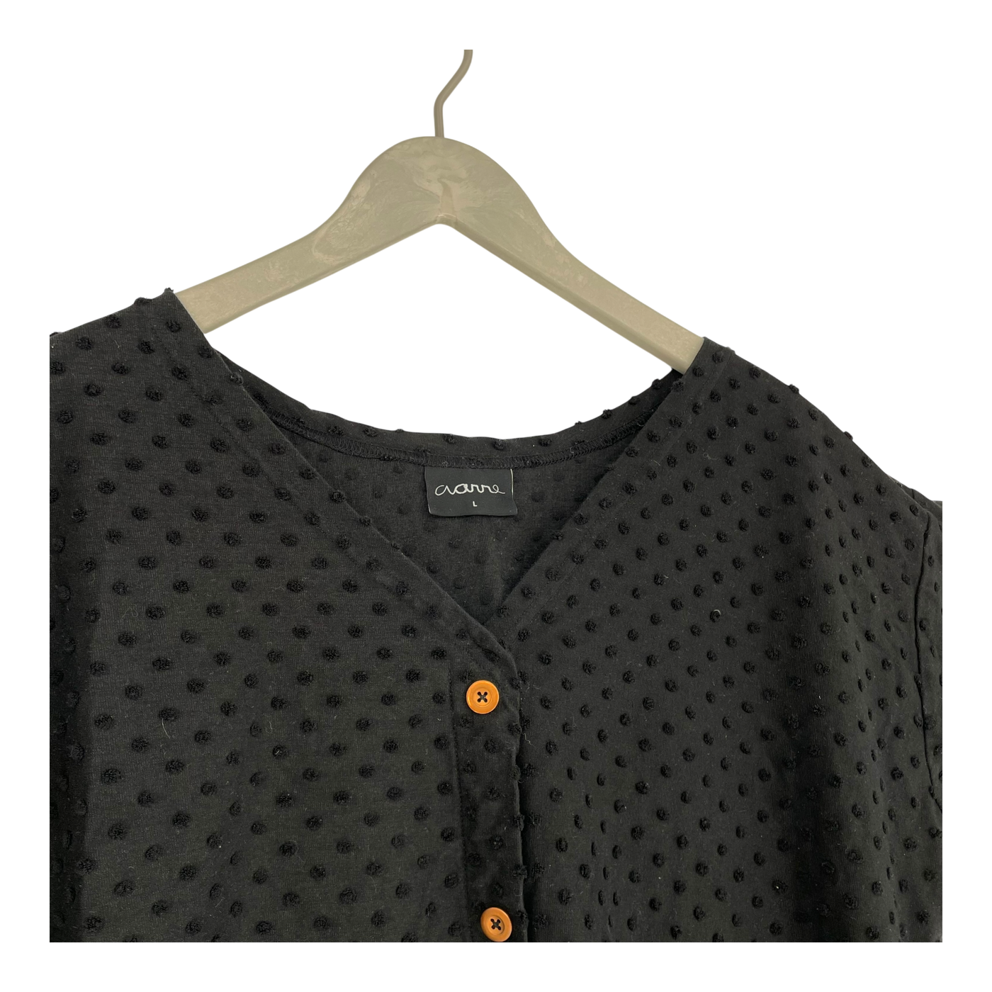 Aarre Celene Button Top, schwarz | Frau l