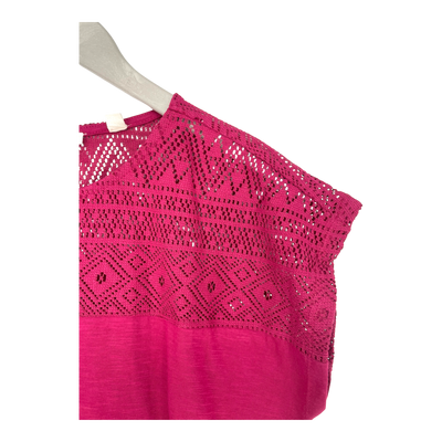 Tranquillo lace t-shirt, aniline red | woman M
