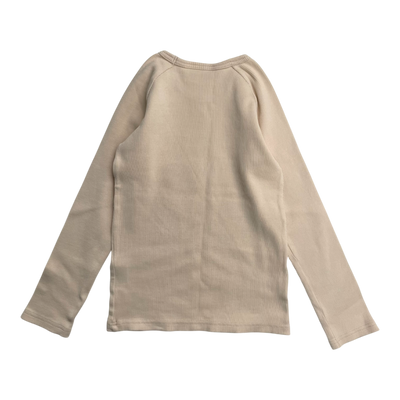 Gugguu rib shirt, wheat | 110cm