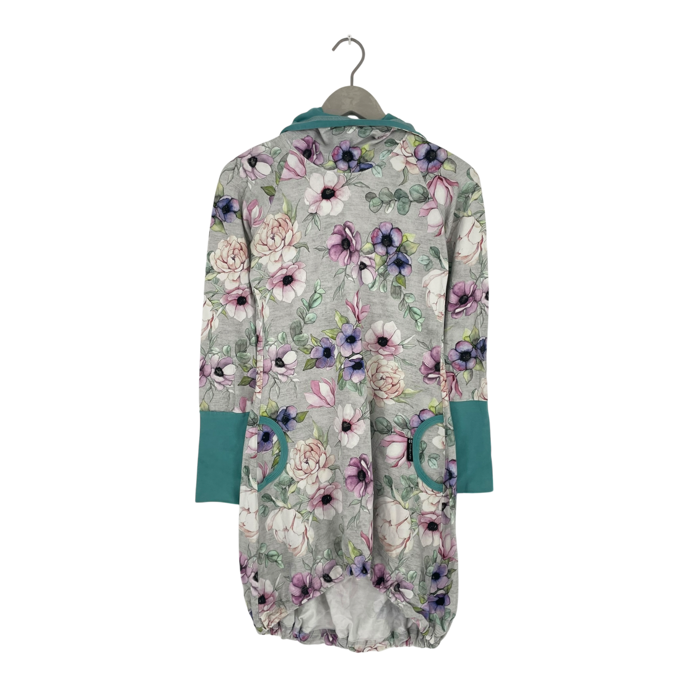 Ommellinen hoodie tunic, flowers | woman XS