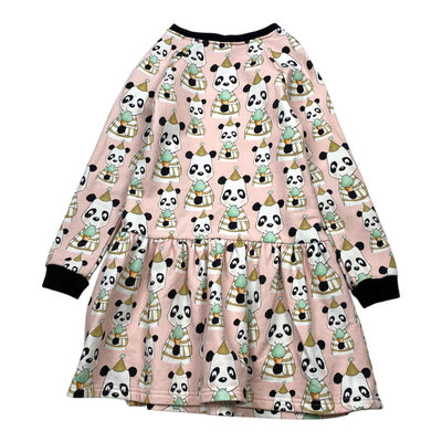 Metsola sweat dress, panda | 110/116cm