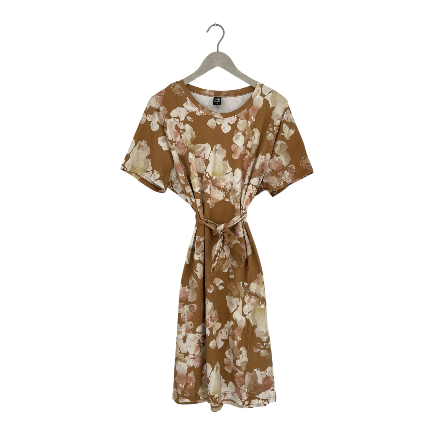 Kaiko t-shirt belted dress, marble meadow | woman 2XL