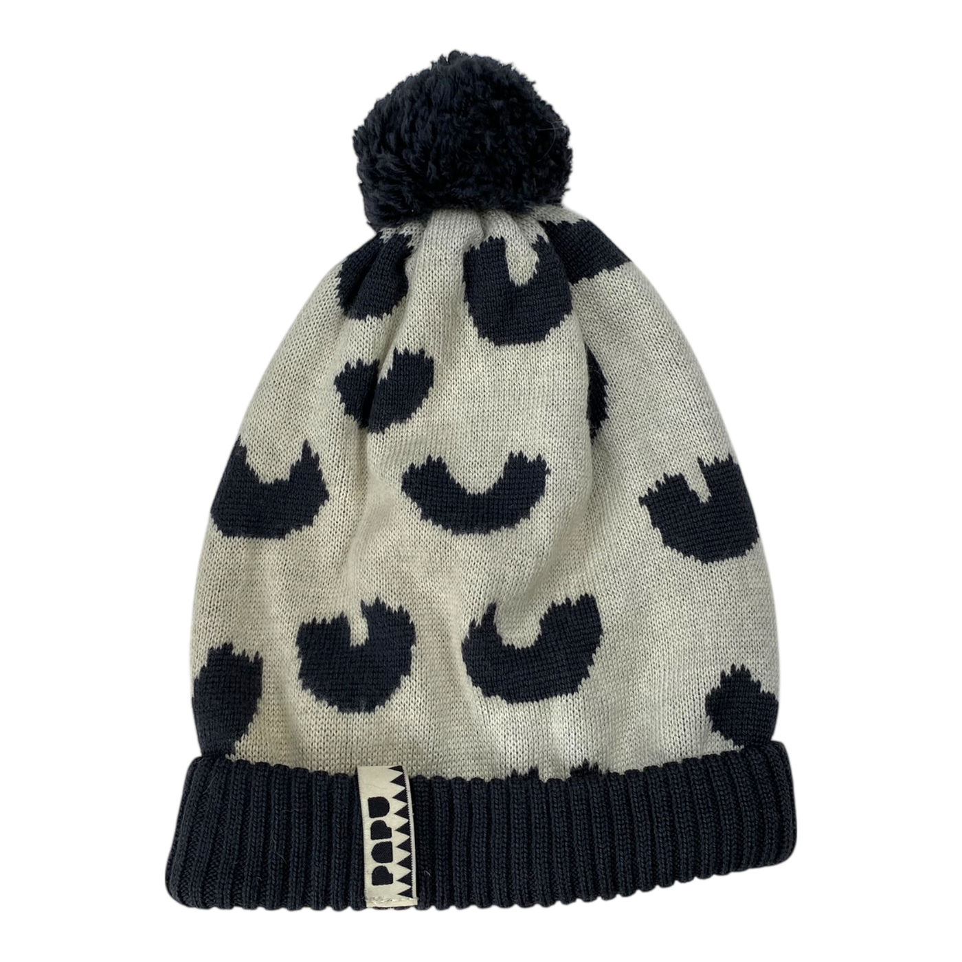 Papu merino pom beanie, beige / grey | 54/58cm