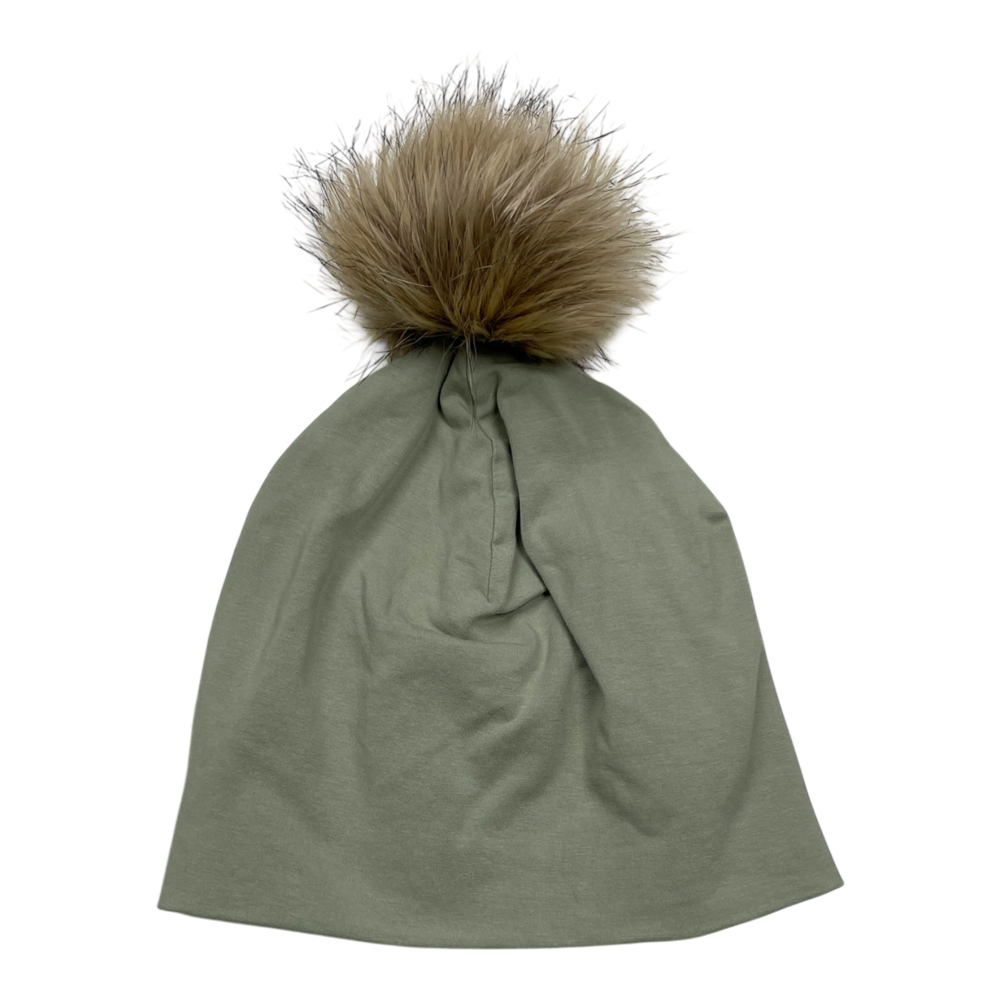 Gugguu cotton knit beanie, tea green | 57cm+