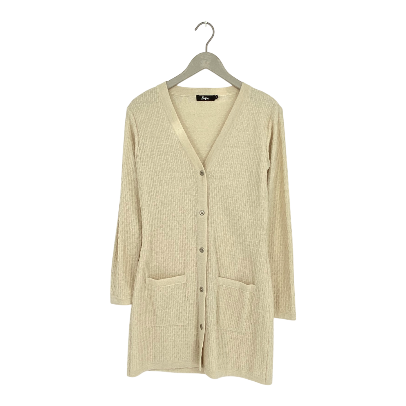 Alpa alpaca long cardigan, wheat | woman S