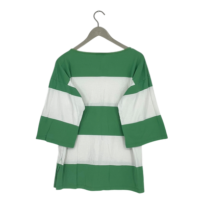 Marimekko vintage tricot shirt, green and white | unisex S