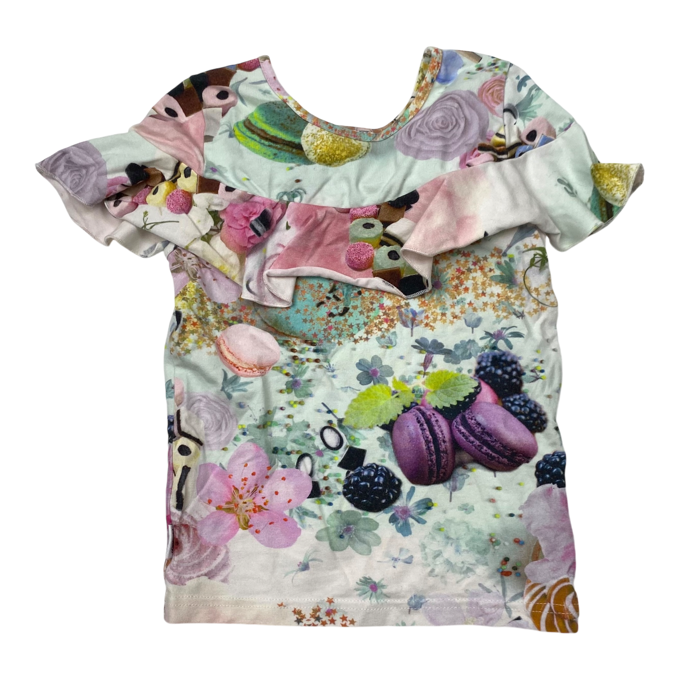 Gugguu frill t-shirt, candy | 92cm