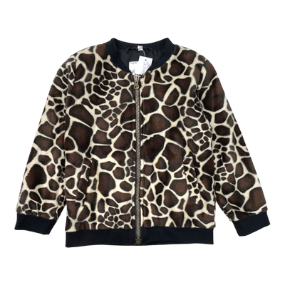 Vimma faux fur bomber jacket, giraffe | 110cm