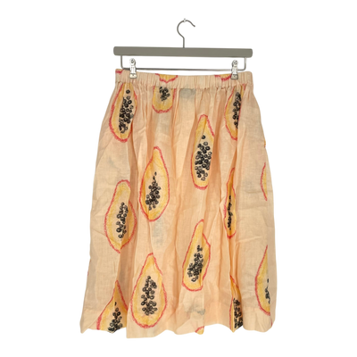 Aarre anne linen midi skirt, papaya | woman XXL