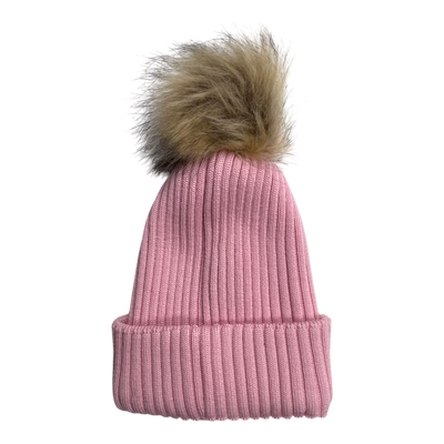 Gugguu merino furry beanie, pink | 55/56cm