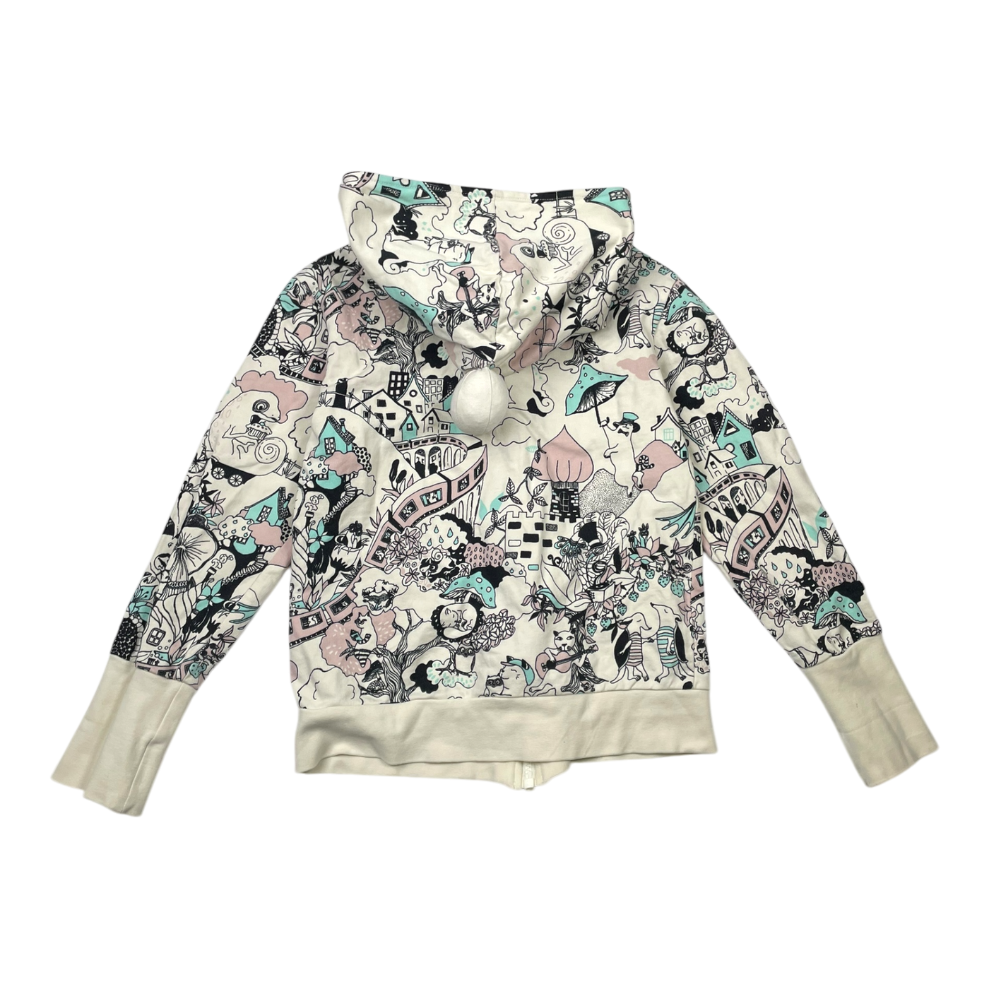 Aarre zip hoodie, print | 130cm