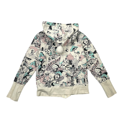 Aarre zip hoodie, print | 130cm