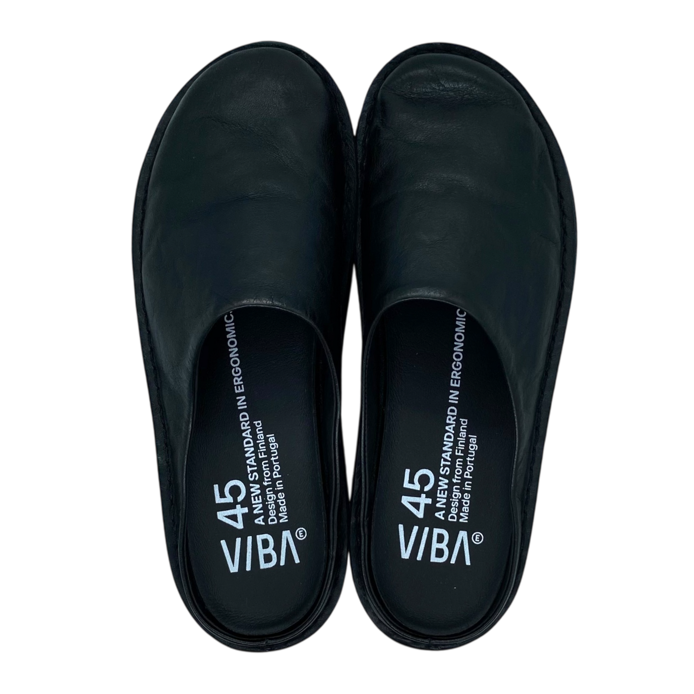 VIBAe Roma leather slippers, preto black | 45
