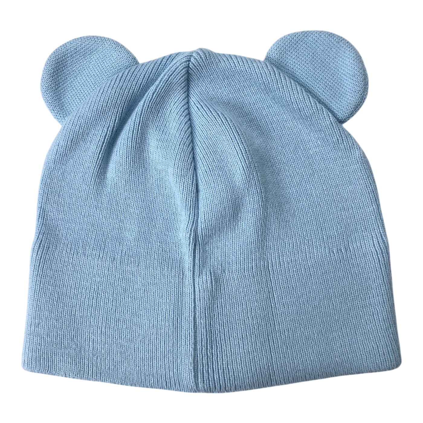 Gugguu cotton knitted beanie with ears, baby blue | 51/52cm