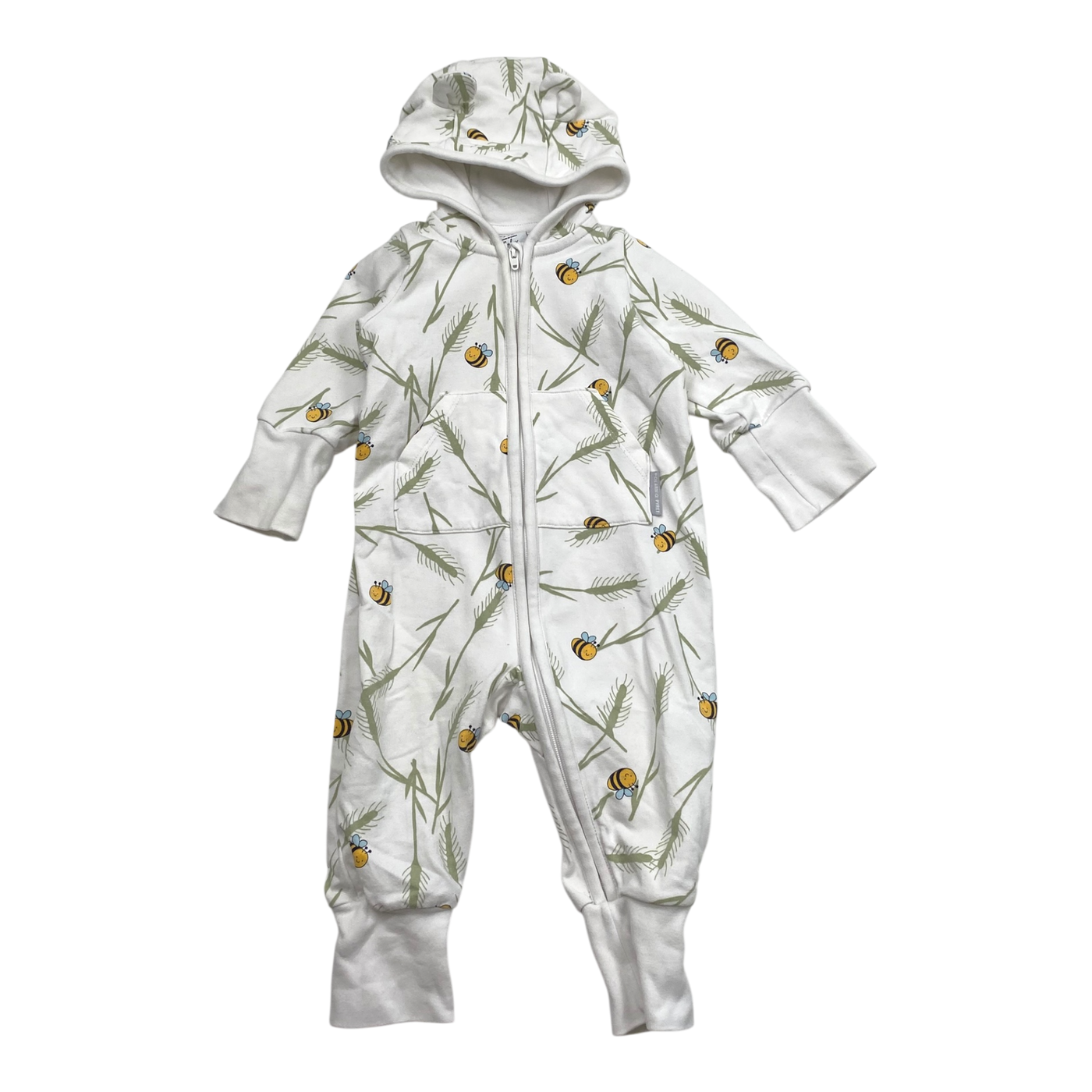 Polarn O. Pyret sweat jumpsuit, bee | 62cm