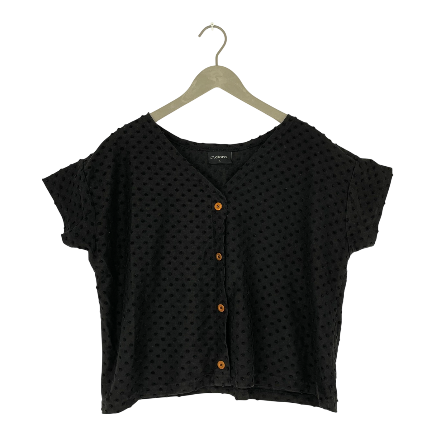Aarre Celene Button Top, schwarz | Frau l