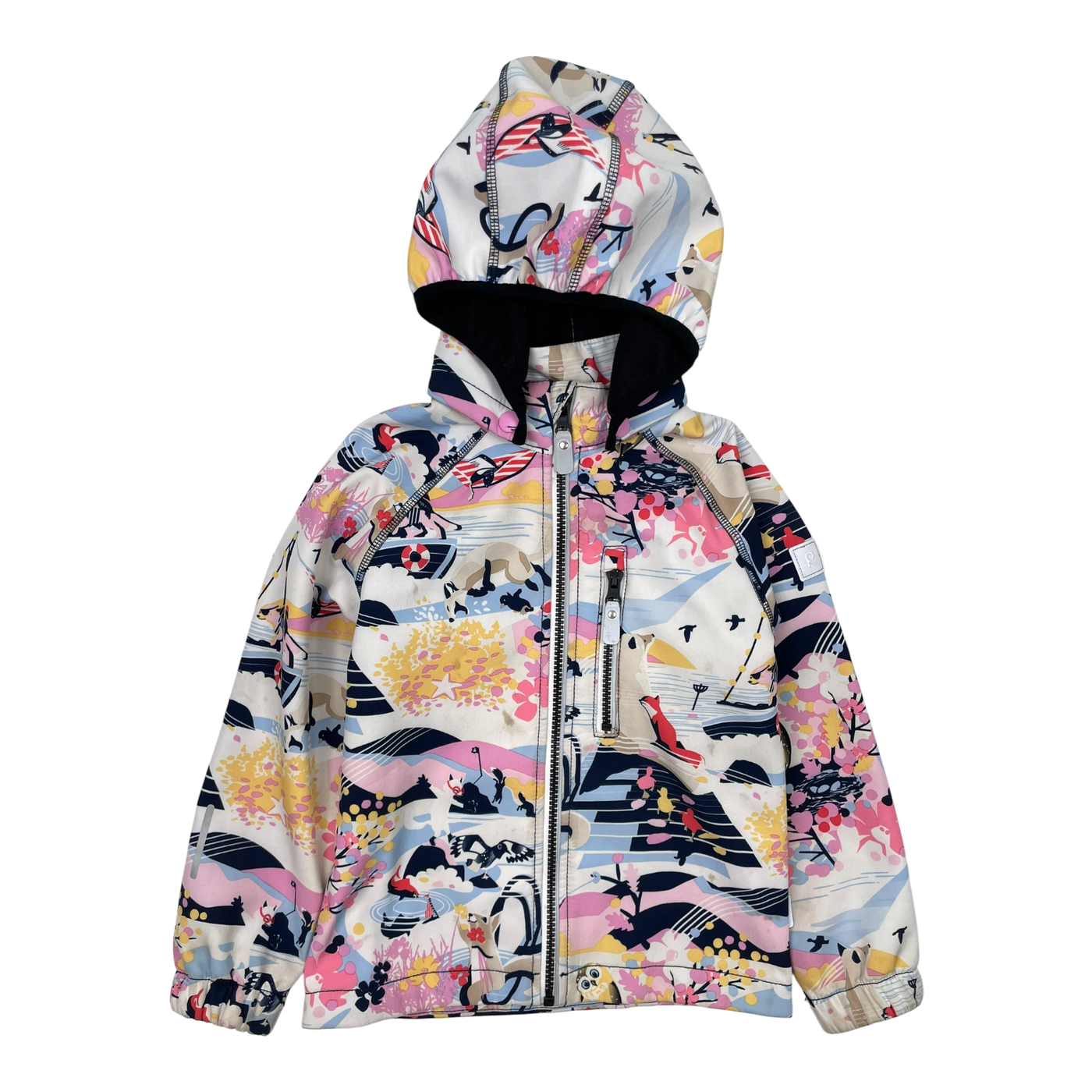 Reima vantti softshell jacket, animals | 110cm