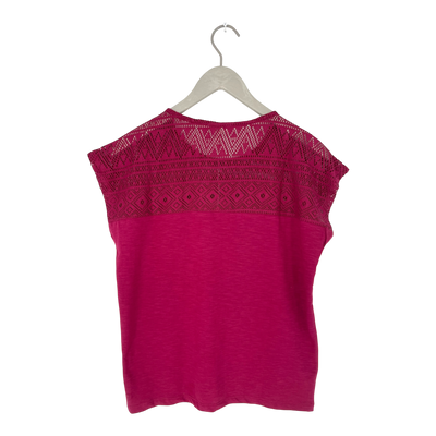 Tranquillo lace t-shirt, aniline red | woman XS