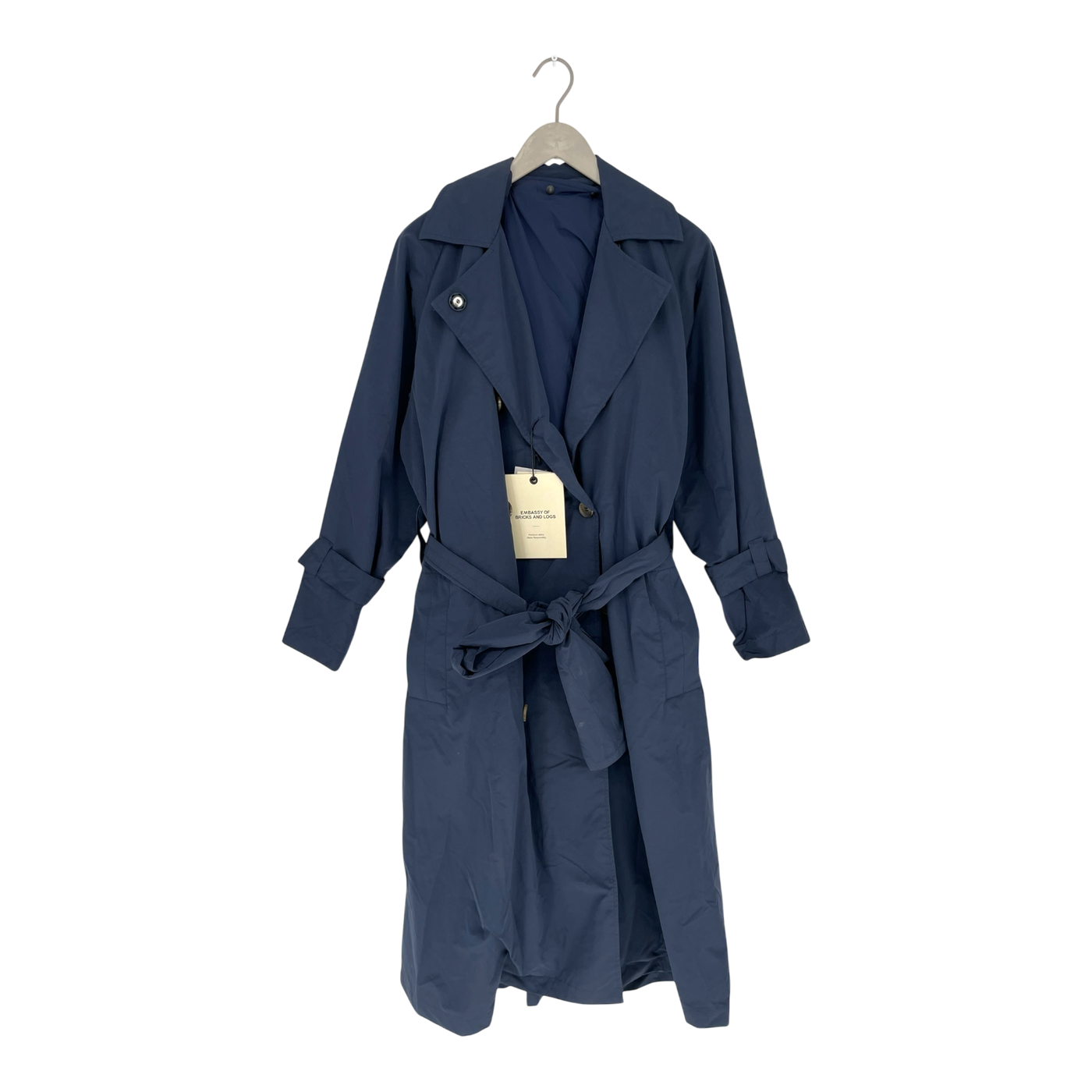 Embassy of Bricks and Logs casablanca trench coat, dark navy | woman S