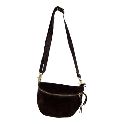 Holzrichter suede leather bumbag, brown