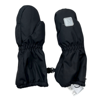 Reima tassu winter gloves, black | 6-18m